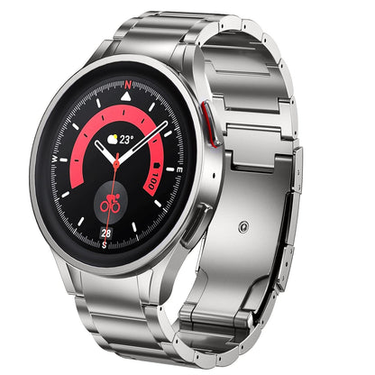 MaKTech Titanium Band,[No Gap] Metal Bracelet Strap with Spring Button,for Samsung Galaxy Watch