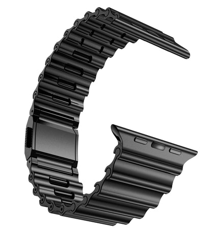 MaKTech Edelstahl-Armband für Apple Watch Armband,Selbstzerlegbares Ozean-Metall-Armband mit Magnetverschluss für iWatch Series 11/10/9/8/7,Ultra 3/2,SE 3/2 [2025]