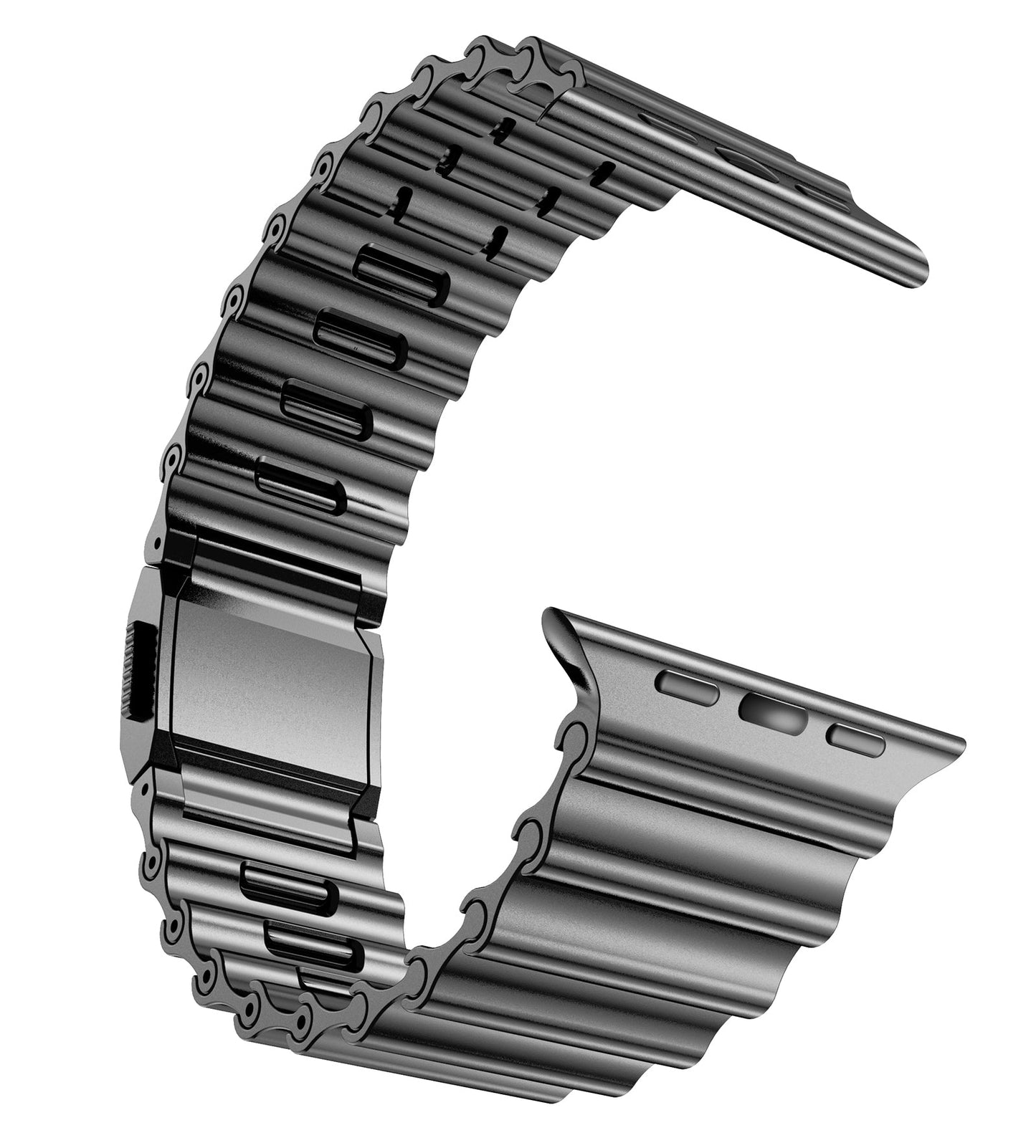 MaKTech Edelstahl-Armband für Apple Watch Armband,Selbstzerlegbares Ozean-Metall-Armband mit Magnetverschluss für iWatch Series 11/10/9/8/7,Ultra 3/2,SE 3/2 [2025]