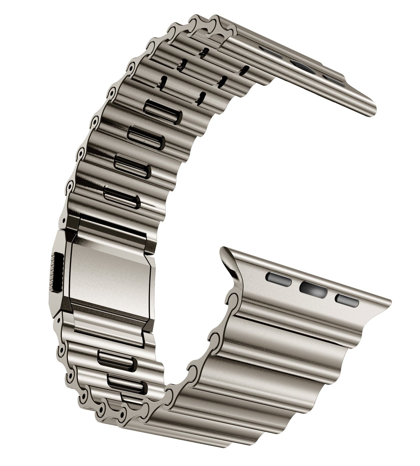 MaKTech Edelstahl-Armband für Apple Watch Armband,Selbstzerlegbares Ozean-Metall-Armband mit Magnetverschluss für iWatch Series 11/10/9/8/7,Ultra 3/2,SE 3/2 [2025]